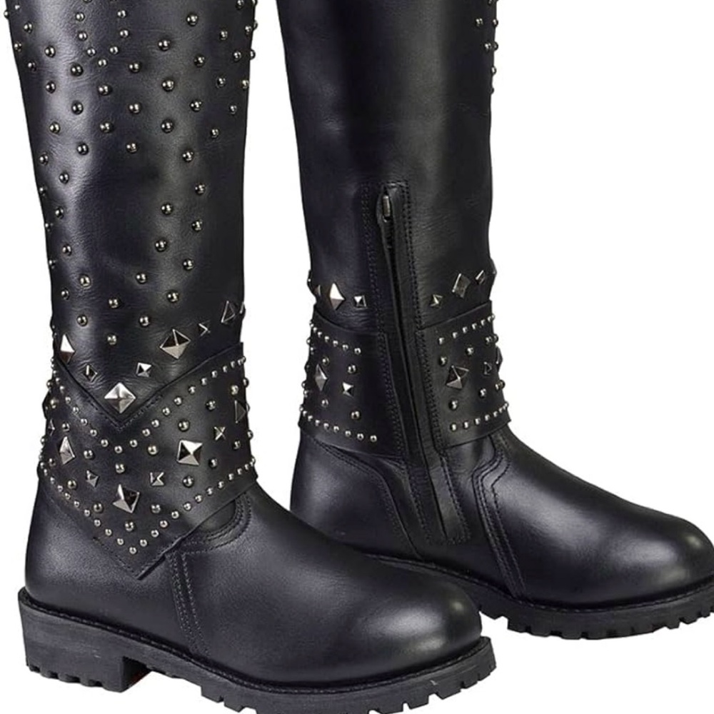 Elegant Studded Over the Knee Riding Boots for Women